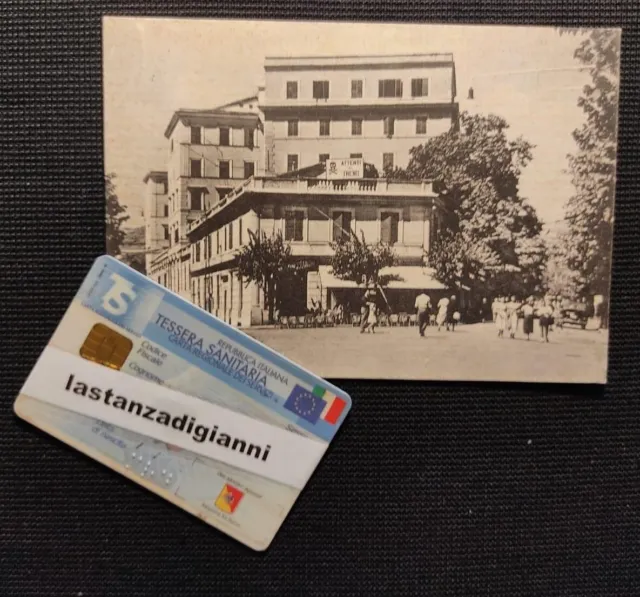 FIUGGI FONTE 1961 Cartolina LARGO NUOVA ITALIA Frosinone Collezione Privata