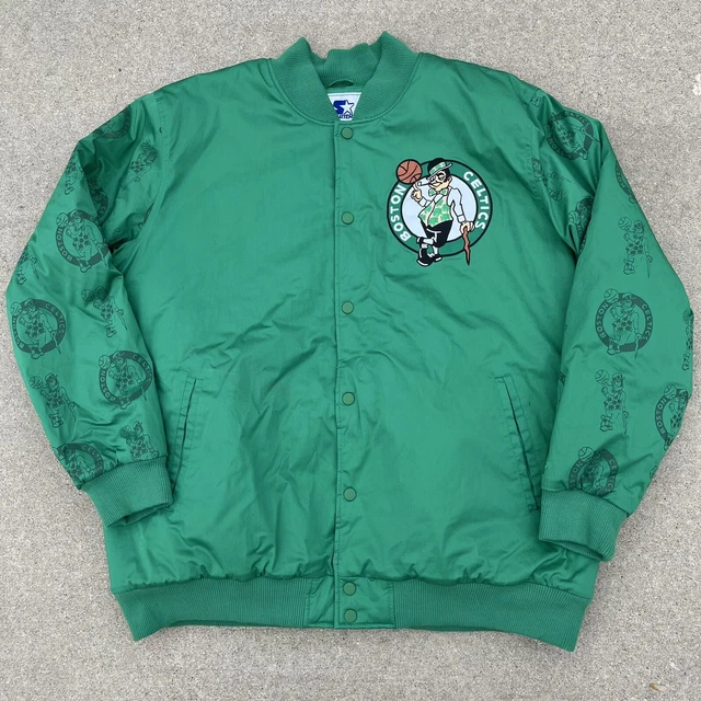 Starter Boston Celtics Jacket Mens 4xl Green Bomber NBA rare Starter Boston Celtics Jacket Mens 4xl Green Bomber NBA rare
