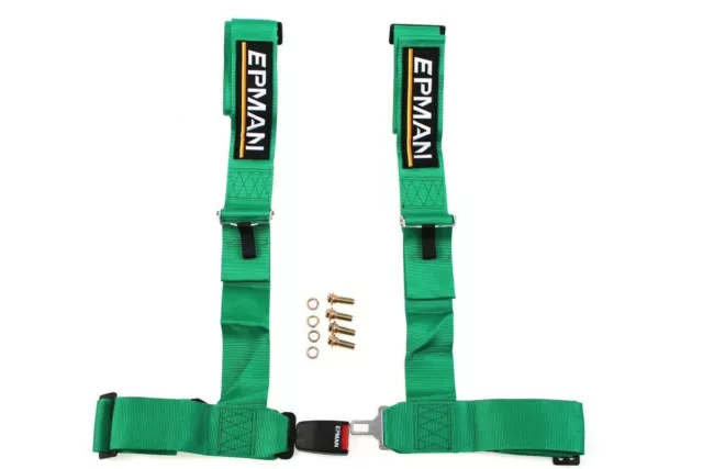 Ceintures De Securite Sport M-5127 4-Points 3" Epman Vert