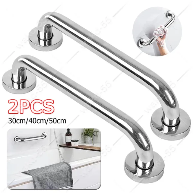 2X Safety Grab Bar Bathroom Support Handle Steel Bath Shower Toilet Hand Rail