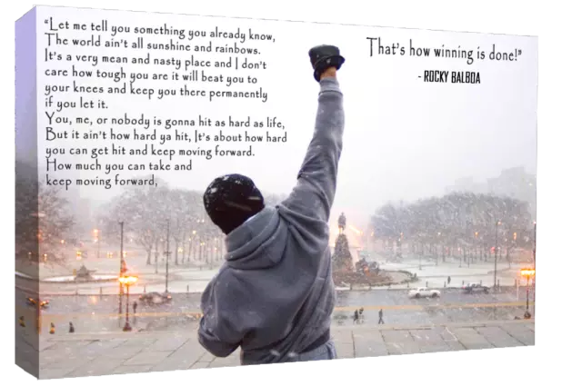 Rocky Balboa gym hope quote canvas wall art print picture READY TO HANG