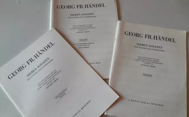 partition - 6 sonates de haendel pour violon (et basse continue)