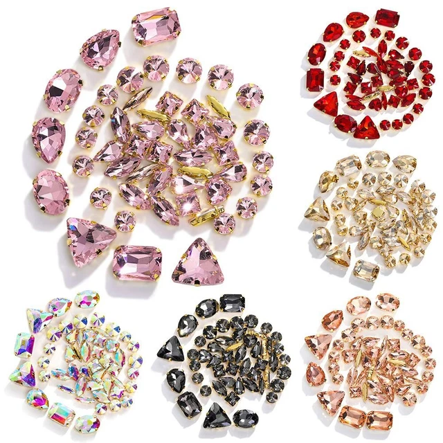 Coloridas Bolsas de Estrás Joyería Accesorios Hágalo usted mismo Borde Cristal Mixto Diamante