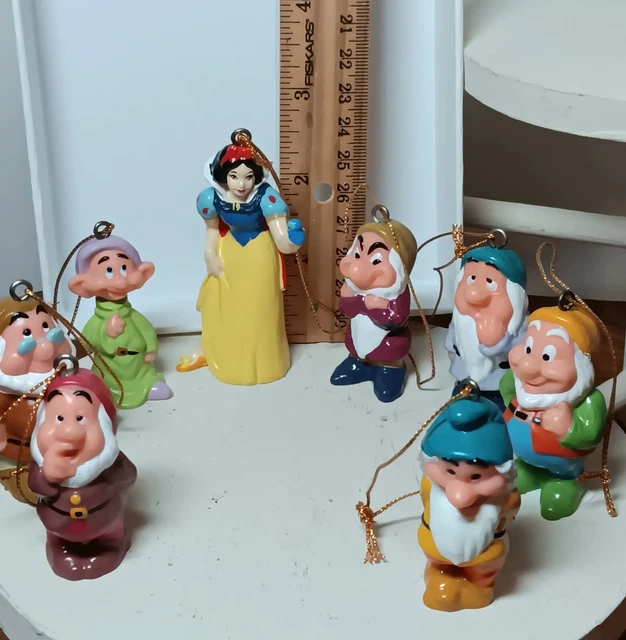 DISNEY SNOW WHITE & The Seven Dwarfs 5" Vinyl Bath Toy Figures Vintage ...