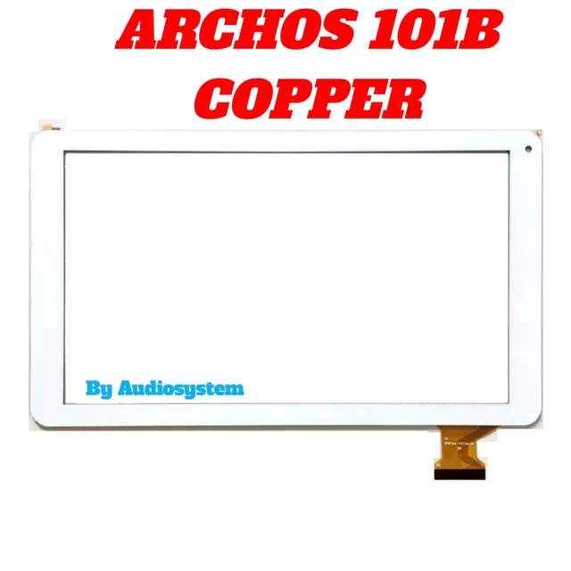 VETRO+TOUCH SCREEN per ARCHOS 101B COPPER TABLET 10,1" DIGITIZER DISPLAY BIANCO