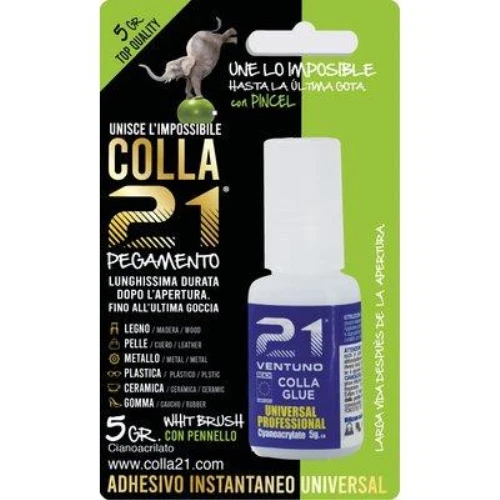 Colla 21 + pennello  gr 5 cf=pz 20