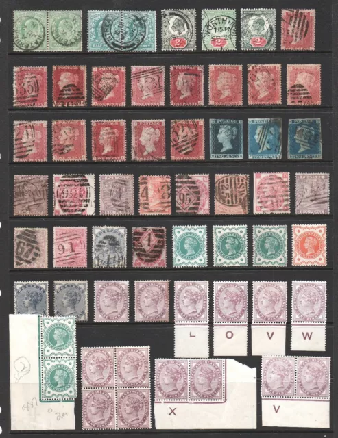 GB KEVII & QV Mint & Used Collection of 58 Stamps Good to Fine High Cat Value