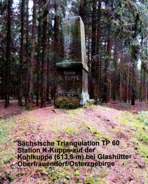 BRD Pluskarte ind. Sächs. Triangulation Kohlkuppe Glashütte Osterzgebirge 2