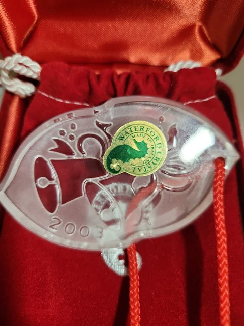 Waterford Songs of Christmas Silver Bells 2003 Crystal Tree Ornament
