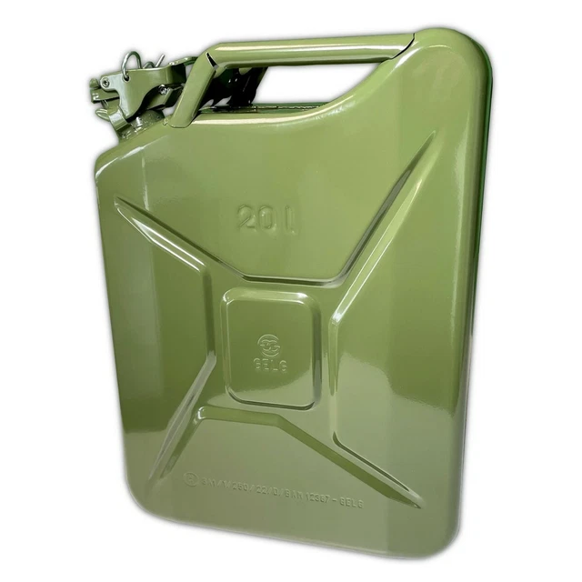 Benzinkanister Metall Original BW Metall-Kanister 20L – 2. Wahl, Ideal Für Diesel, Benzin Oder Wasser Kraftstoff Kanister 20 L
