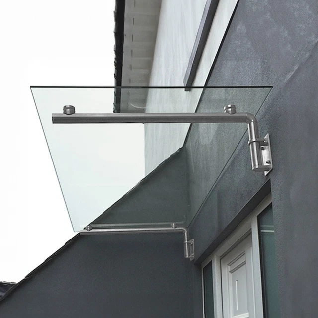 Tenda da sole in vetro portico riparo balcone sopra porta riparo in acciaio inox