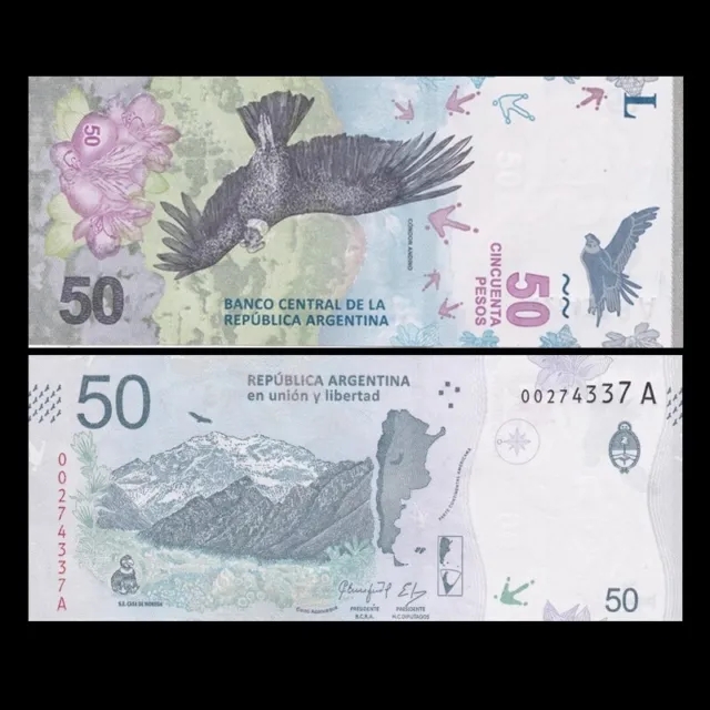 Argentina 50 Pesos, ND2018), P-363, Banknotes, UNC