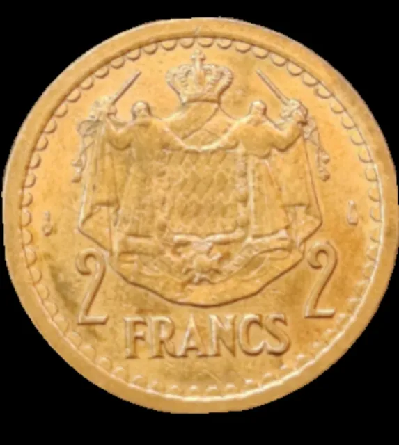 2 Francs 1945 Louis II Monaco "Undatiert" In Stempelglanz #18