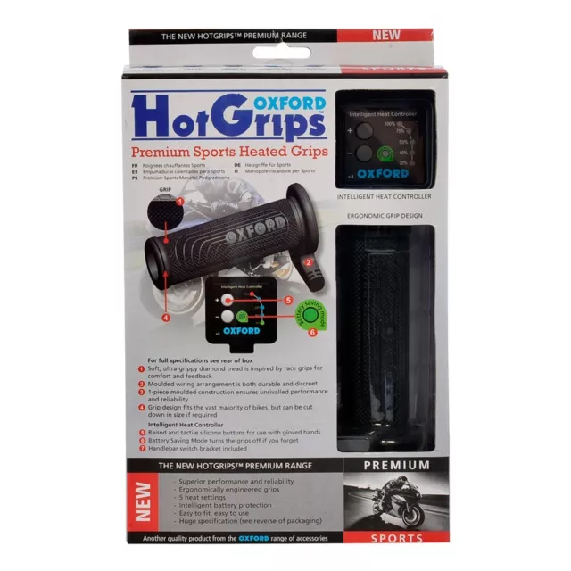 Oxford HotGrips Premium Touring - Motorbike/Motorcycle  Heated Grips- OF691