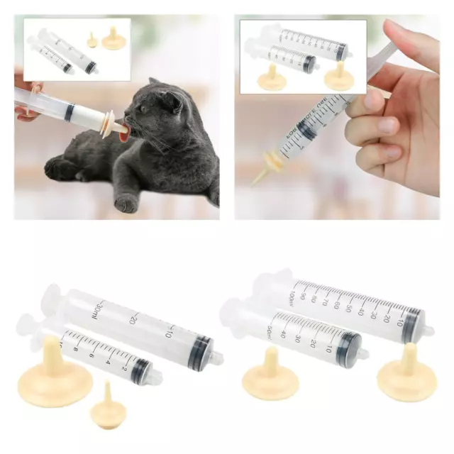SYRINGE NURSING FEEDER Needle Tubing Puppy Milk Feeding Bottle for Cats