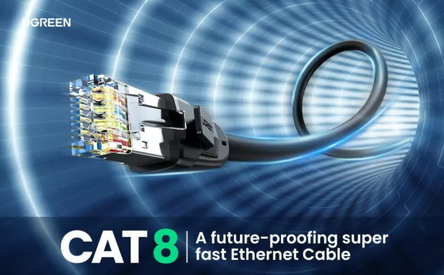 1M HIGH SPEED CAT 8 Premium Ethernet Cable LAN Network GOLD PLATED RJ45  40Gb/s $21.95 - PicClick AU