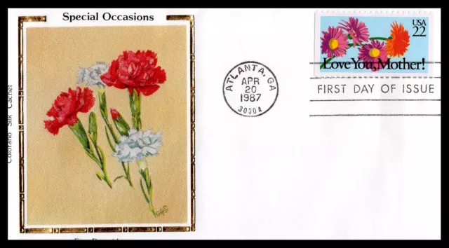US FDC  # 2273 22c Love You, Mother  Colorano  1987, 9J679