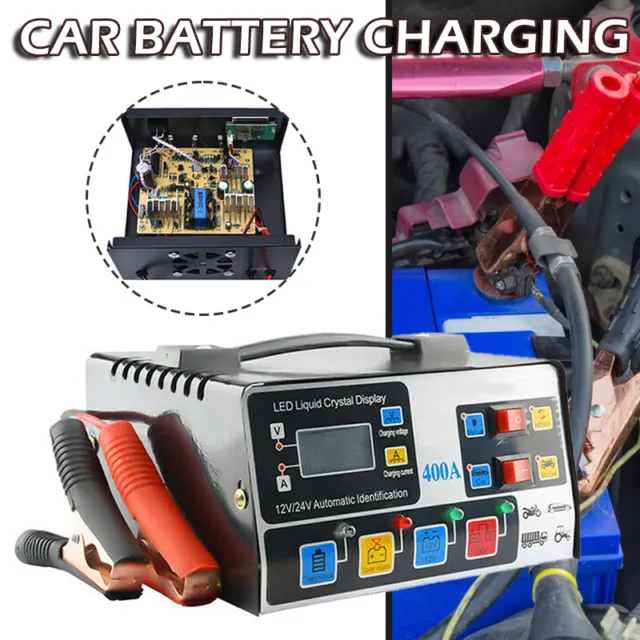 Heavy Duty Smart Car Battery Charger Automatic Pulse Repair Trickle 12V/24V n