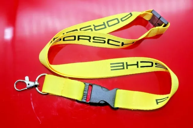 PORSCHE SCHLÜSSELBAND Presse Geschenk NEU 24h Le Mans 2020 911 Carrera Gelb