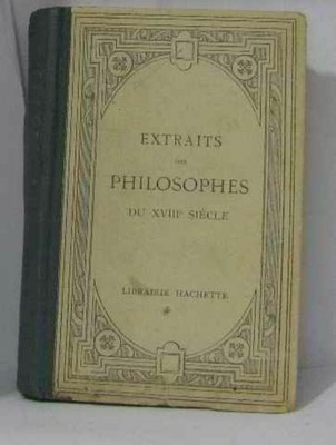 Lanson Extraits des philosophes du XVIIIe siècle Naves Lanson R G Relié 