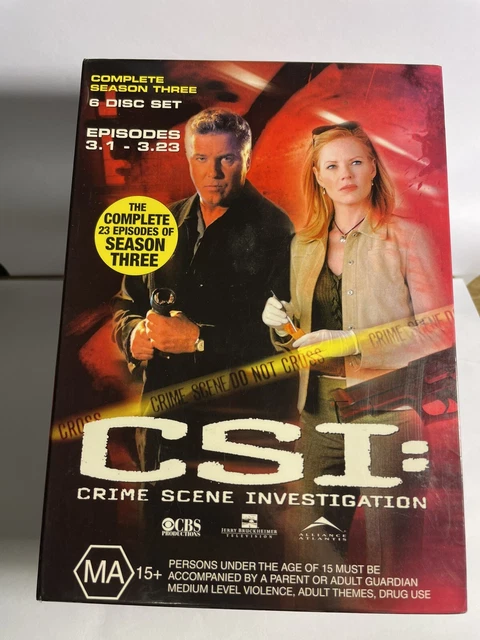 CSI COMPLETE SEASON 3 Crime Scene Investigation Boxset Dvd Region 4 6 ...
