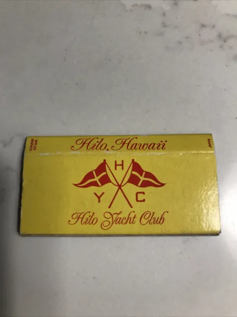 Hilo Yacht Club Hawaii Rare Matchbook Cover Big Island