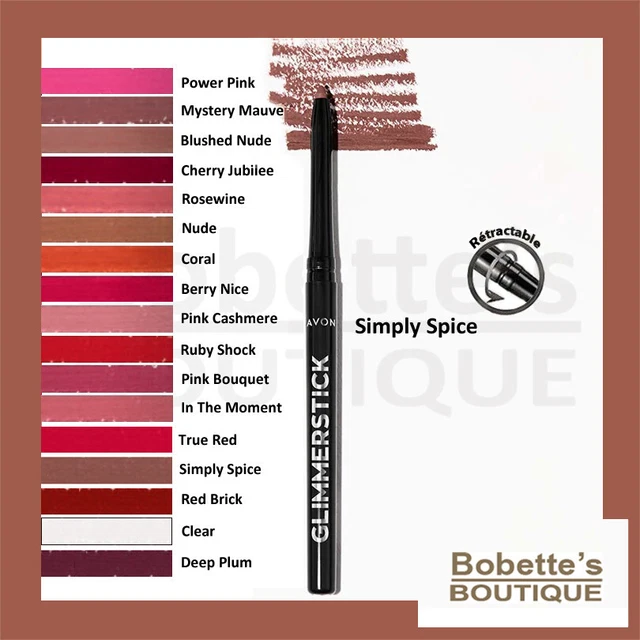 Crayon à Lèvres Contour Rétractable AVON Berry Nice - Tenue Longue & Hypoallergénique