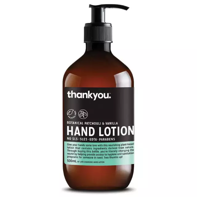 Thankyou Botanical Patchouli & Vanilla Hand Lotion 500ML