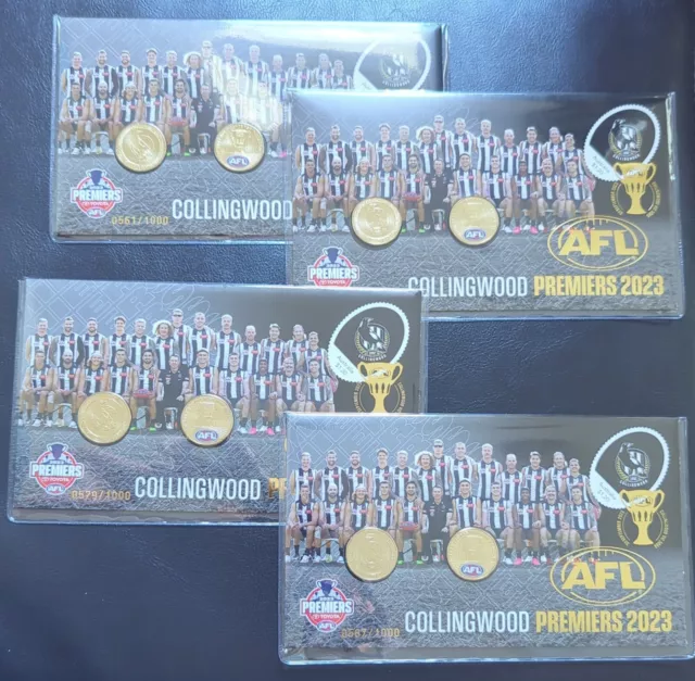 2023 AFL Grand Final Collingwood Premiers Coloured AFL Coin PNC Limited edition