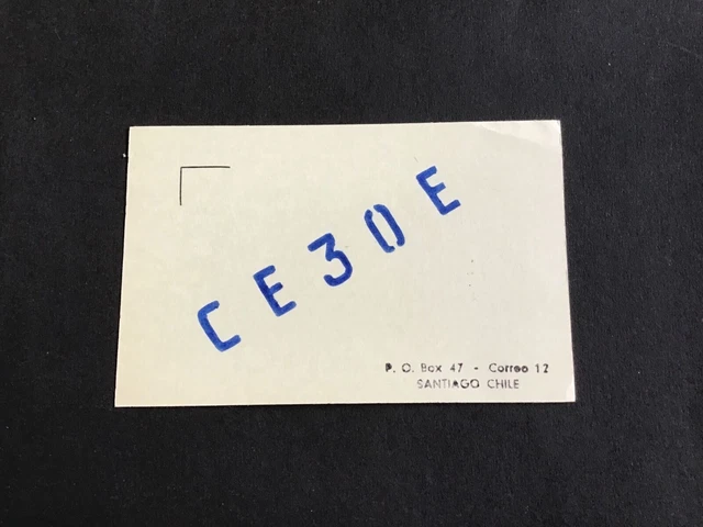 Vintage QSL Radio communication card 1971 Chile   R37774