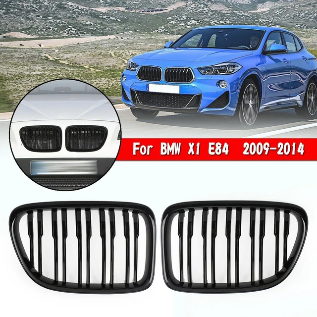 2x Gloss Black Kidney Grilles For BMW X5 X6 E70 E71 2007-2013 – Mesh Style, ABS