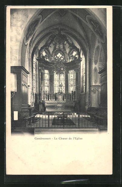 CPA Condrecourt, Le Choer de l´Eglise