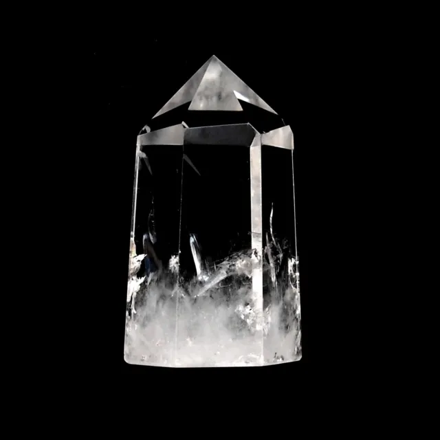 Bergkristall Spitze Höhe 75 mm glasklar Gewicht 185 g AA-Qualität Brasilien E7