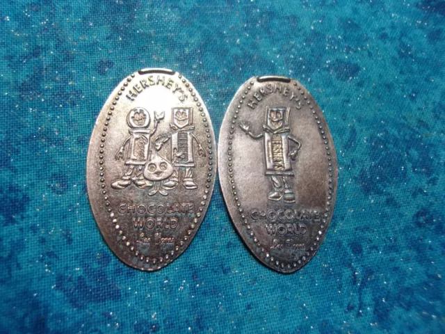 LOT OF 2 HERSHEY'S CHOCOLATE WORLD Elongated Pressed Smashed Penny 11