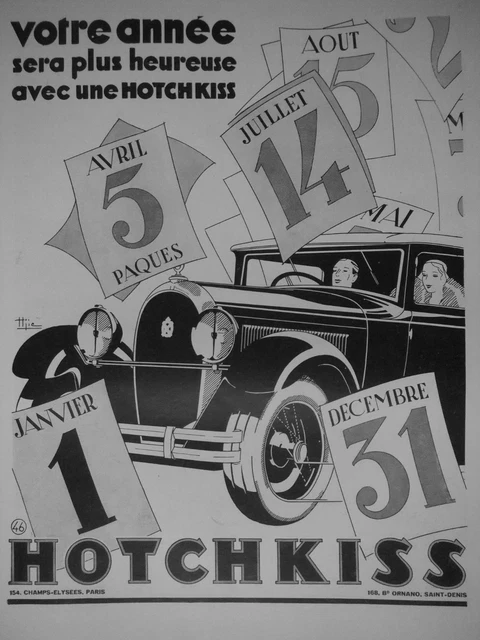 1931 Press Advertisement Your Year Will Be Happier With A Hotchkiss