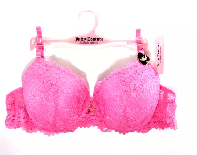 JUICY COUTURE INTIMATES SEXY PUSH UP BRA PINK 36C $48.00 NWT 1 PC