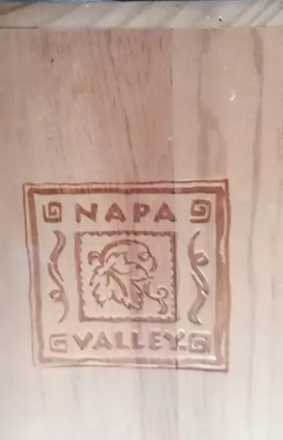 Vintage Napa Valley Natur Unpoliertes Holz CD Halter Aufbewahrungskiste Multi CDs 2