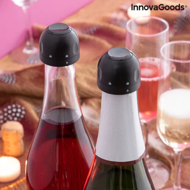 InnovaGoods Fizzave Champagne Cork Set Pack Of 2 Units