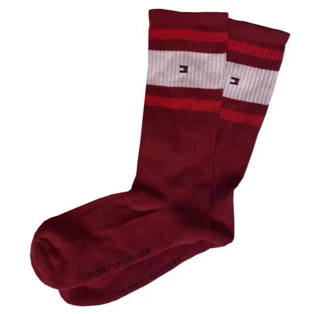 Tommy Hilfiger Crew Small Flag Men's Red Socks Size UK 5 - 8 (39-42)
