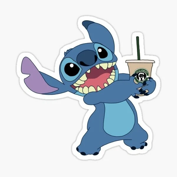 DISNEY STITCH STARBUCKS coffee Sticker Decal Vinyl Glass mirror rose