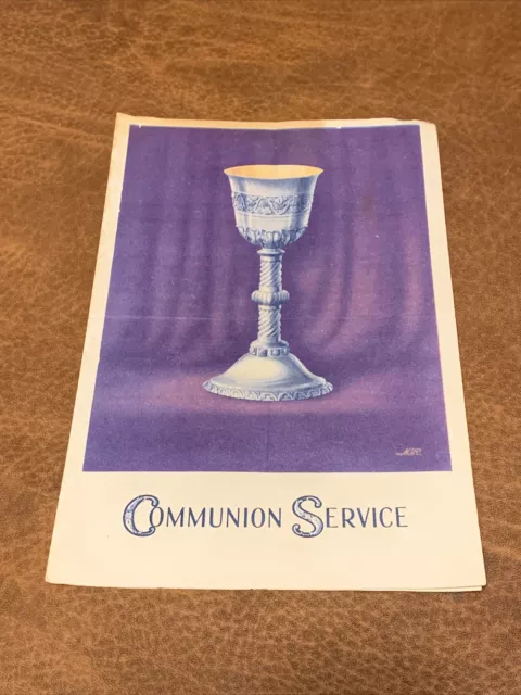 Rare - Fort Benning Georgia 1948 Protestant Service Chapel Church Program