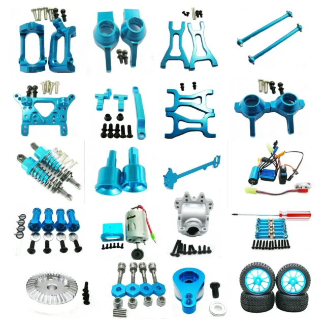 Aluminum Metal Upgrade Parts DIY For 1/18 WLtoys A959 A969 A979 K929 Rc Car blue 2