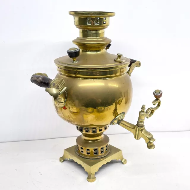 Antique Russian/Turkish Brass Samovar - 19th Century Historical Piece Heavy