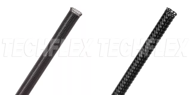 6.4mm Flexo PET Expandable Braided Cable Harness Sleeve Sleeving - Black 2