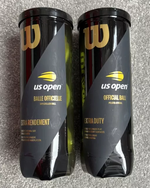 Wilson US Open 6 Tennis Balls 3 x 2 Packs ✅BRAND NEW ✅