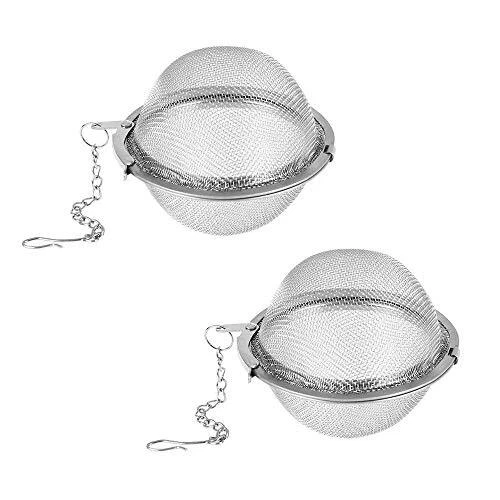 2PCS STAINLESS STEEL Mesh Tea Ball Steeper Filter Tea Strainers Infuser