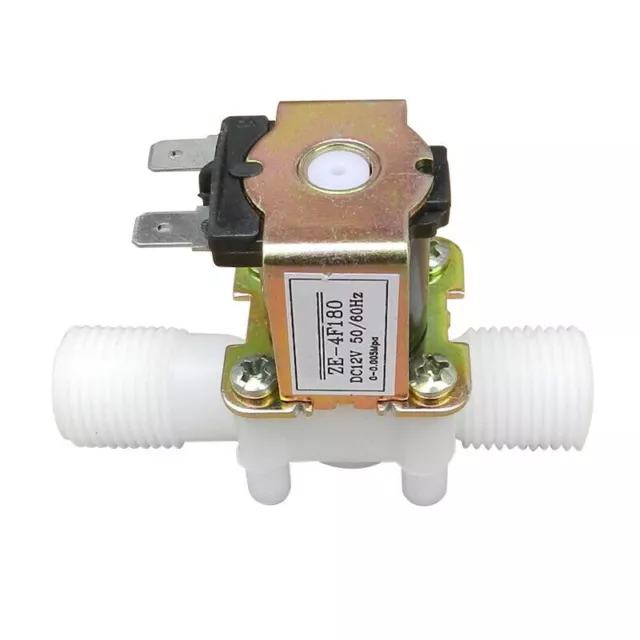 12V 1/2 N/C Plastic Electric Solenoid Valve Magnetic Water Air Normally Closed}n