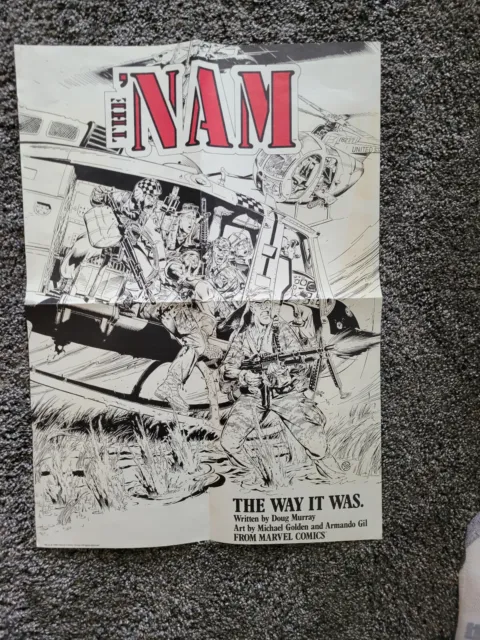 The 'Nam Promo Poster has stains top right 1986
