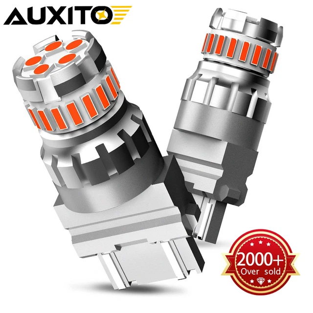 AUXITO  LED Brake Tail Stop Light Bulb 3157 3156 4114 Canbus Red Strobe Flashing