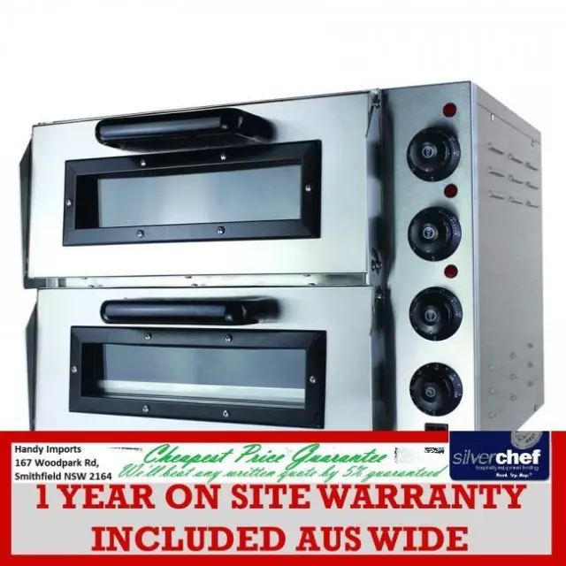 Fed Commercial Compact Double Pizza Deck Oven Bakery Sweets Bread Sweet Ep2S/15